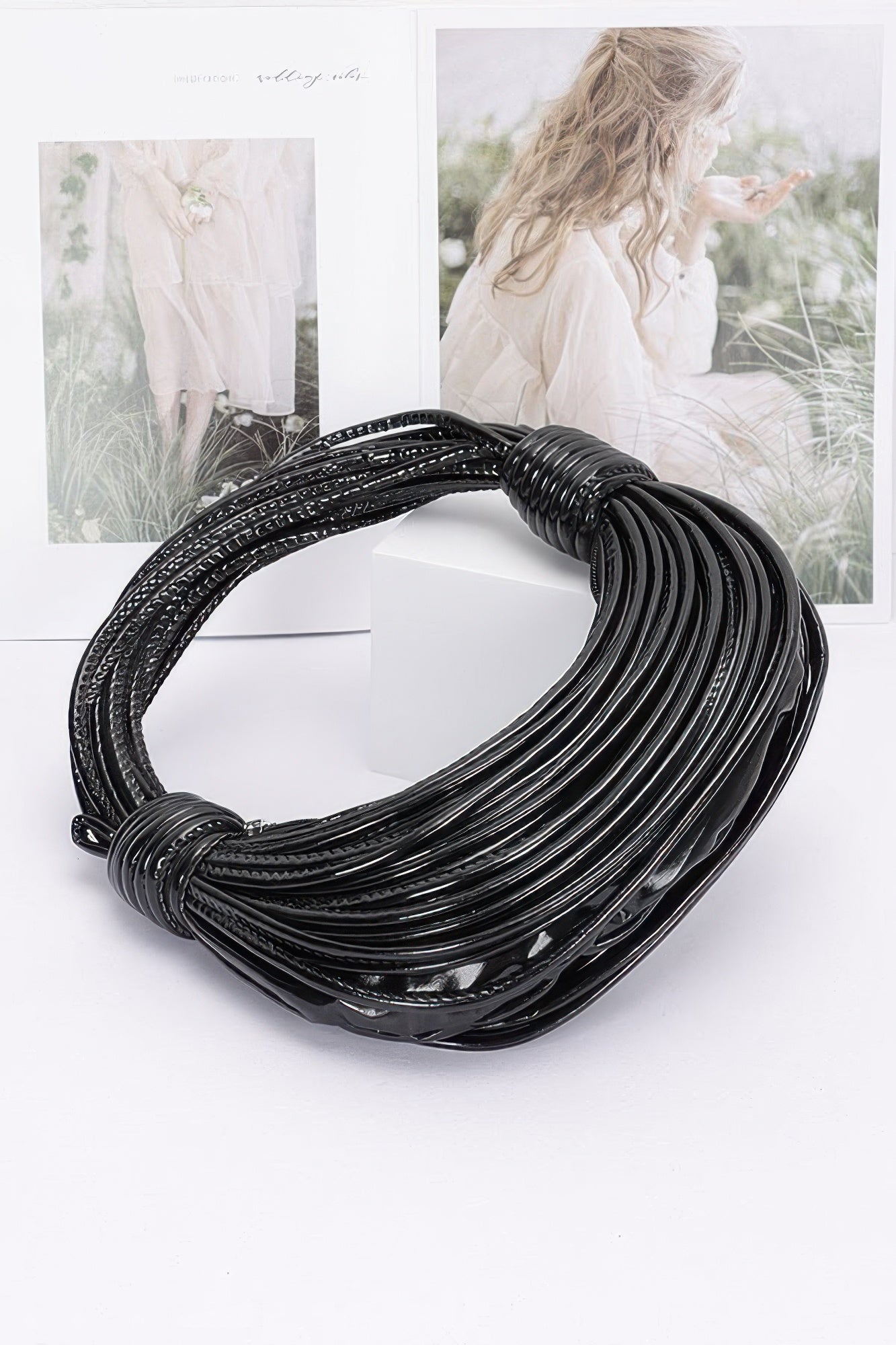 Faux Leather Rope Hobo Bag - Pikemla