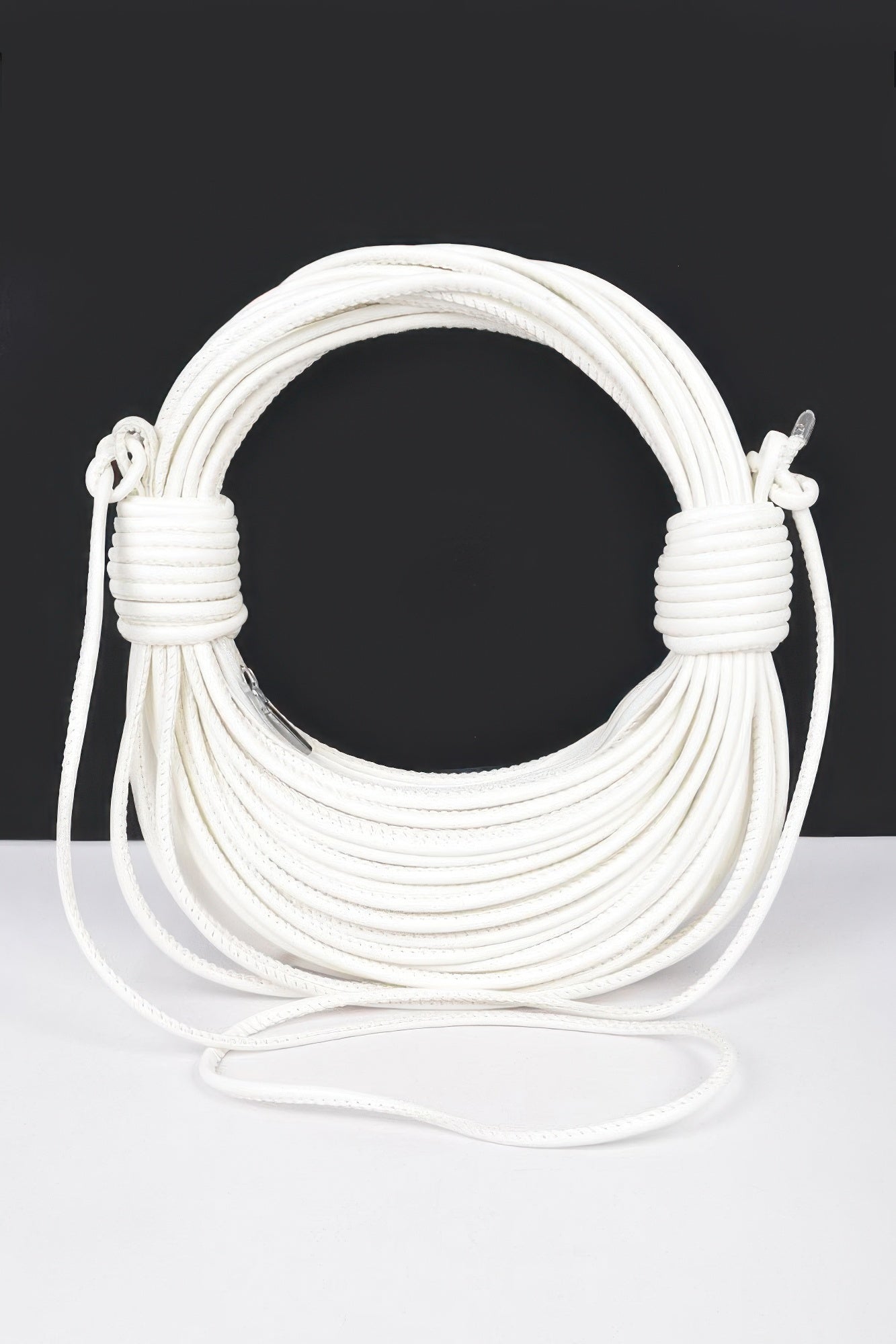 Faux Leather Rope Hobo Bag - Pikemla