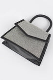Rhinestone Top Handle Crossbody Bag - Pikemla
