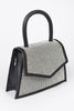 Rhinestone Top Handle Crossbody Bag - Pikemla