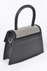 Rhinestone Top Handle Crossbody Bag - Pikemla