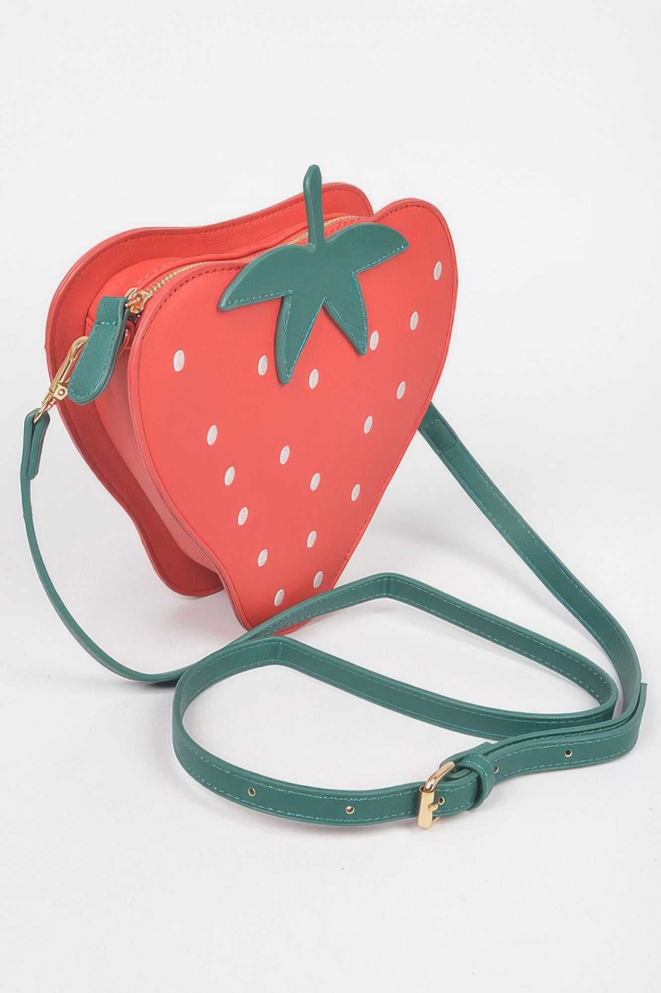 Faux Suede Strawberry Novelty Bag - Pikemla