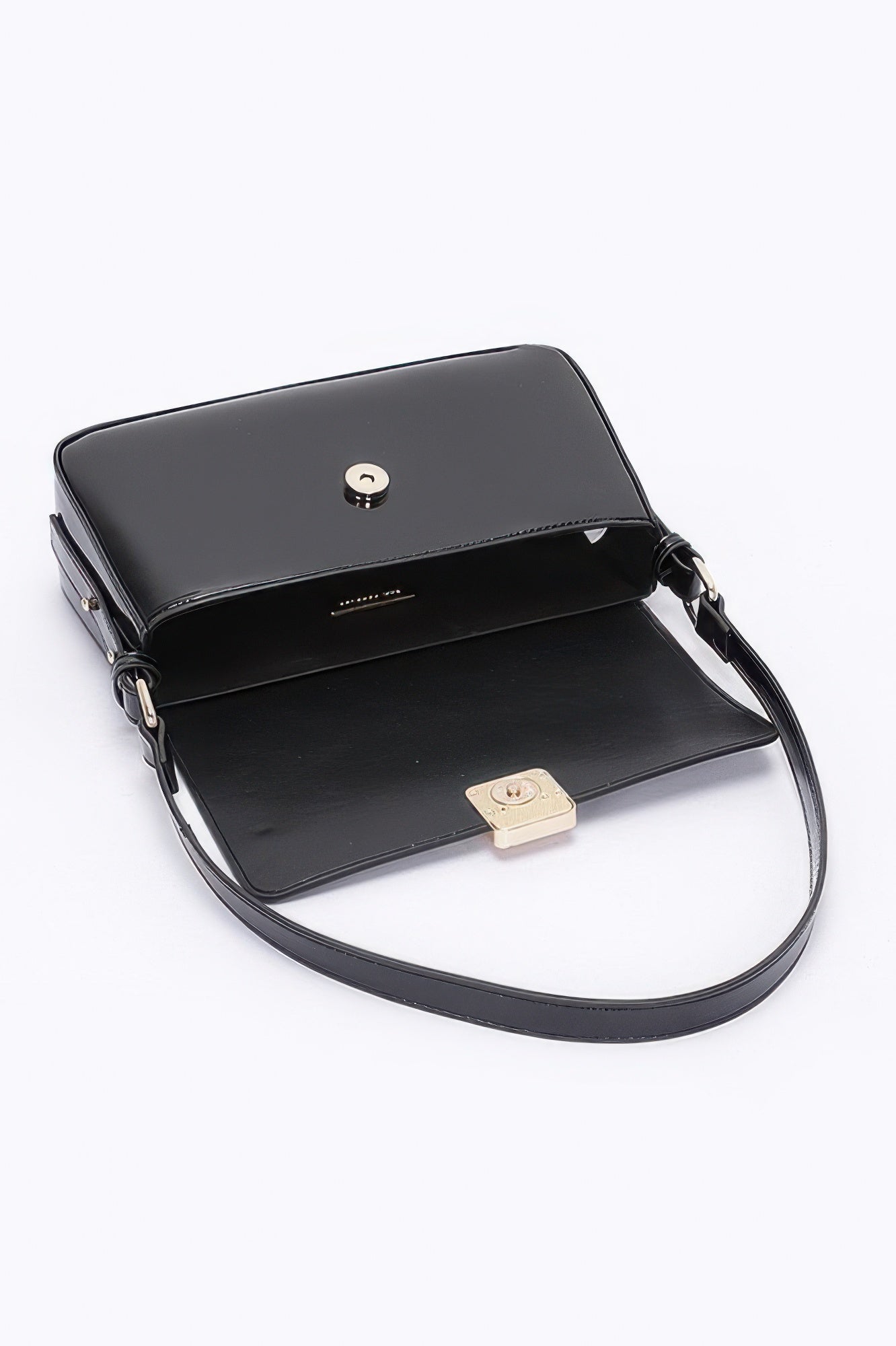 Enamel Flap Shoulder Bag - Pikemla