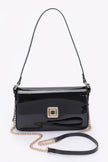 Enamel Flap Shoulder Bag - Pikemla