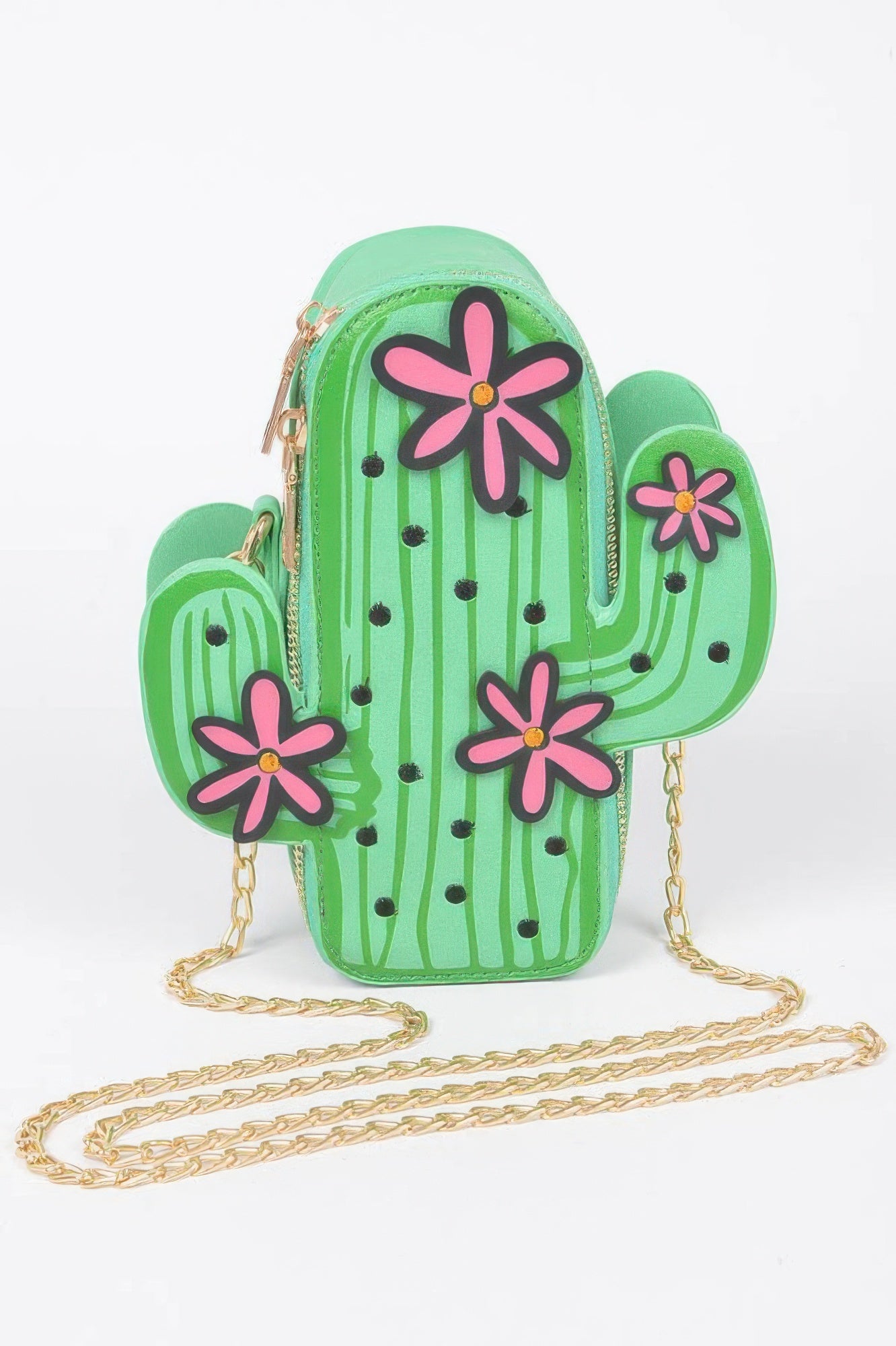 Faux Leather Cactus Crossbody Bag - Pikemla
