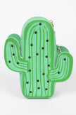 Faux Leather Cactus Crossbody Bag - Pikemla