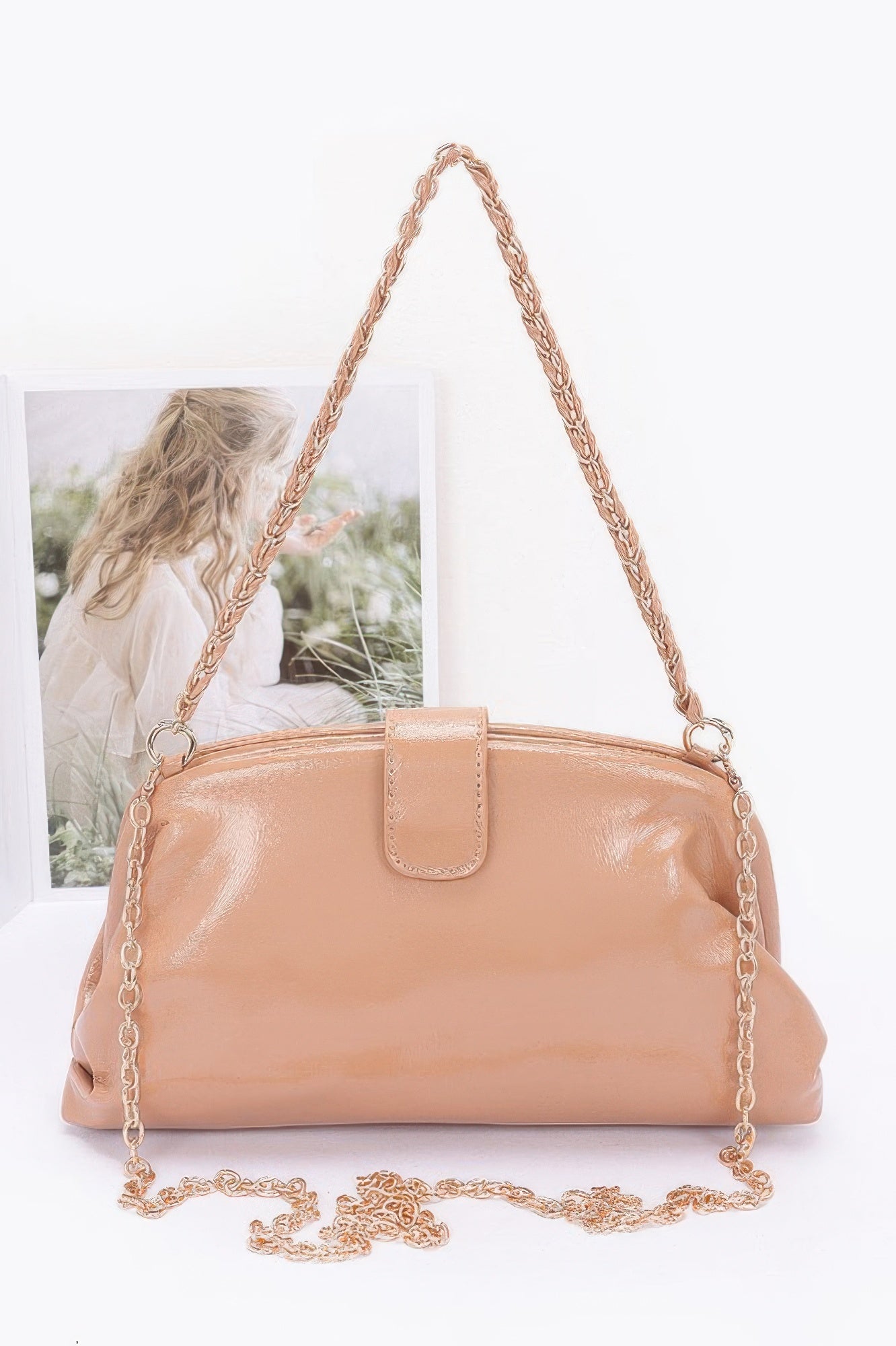 Enamel Frame Shoulder Bag - Pikemla