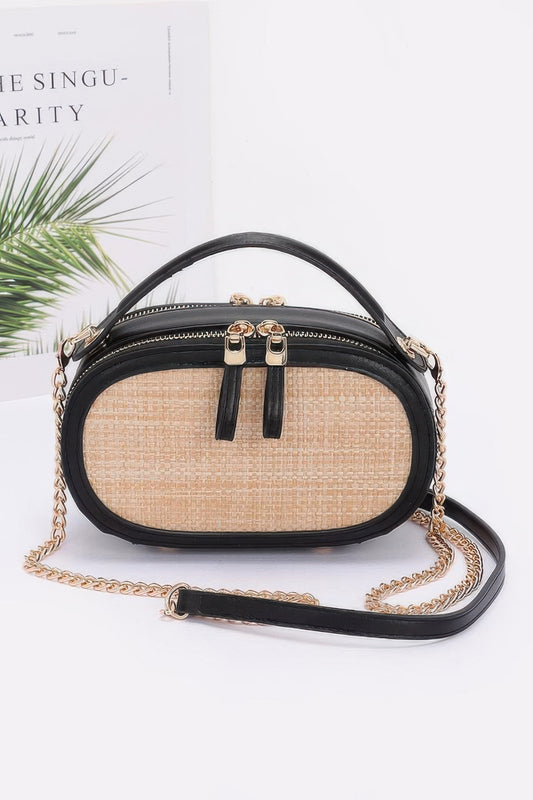 Faux Straw Bowling Bag - Pikemla