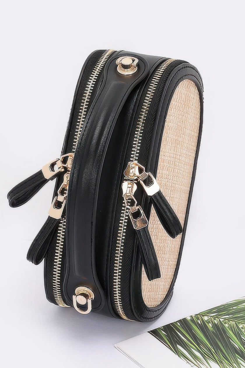 Faux Straw Bowling Bag - Pikemla