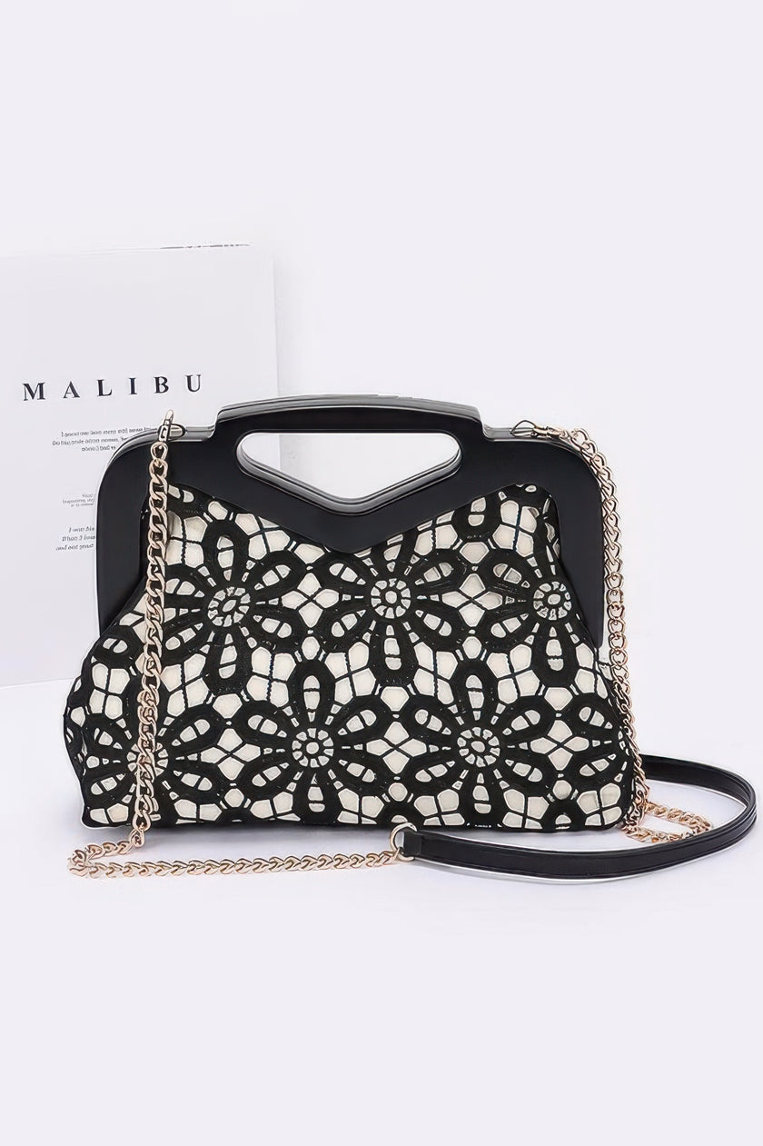 Crochet Wood Frame Clutch - Pikemla