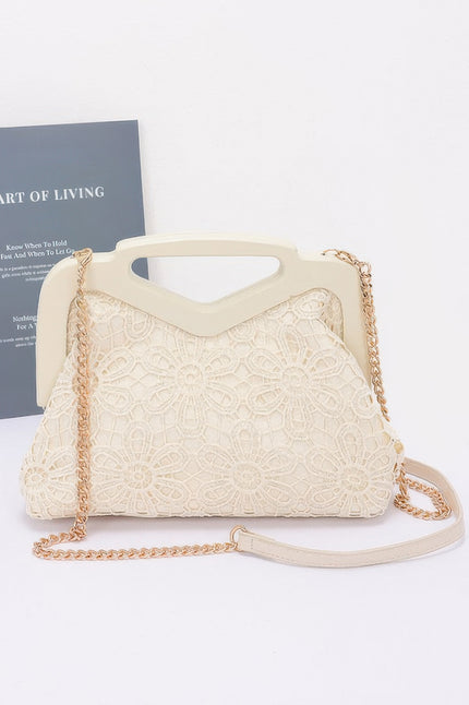 Crochet Wood Frame Clutch - Pikemla