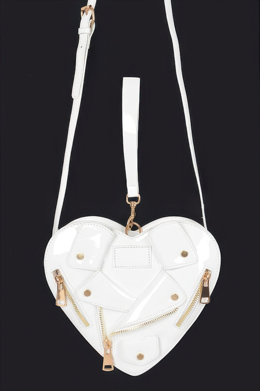 Heart Shape Jacket Crossbody Bag - Pikemla