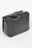 Faux Leather Metal Studded Jacket Clutch - Pikemla