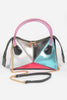 Metallic Multi Color Top Handle Bag