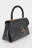 Faux Leather Top Handle Bag