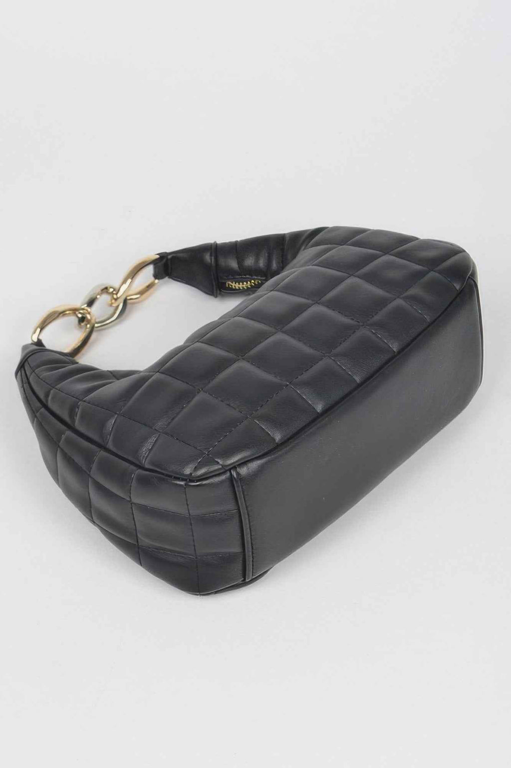 Quilted Faux Leather Hobo Bag