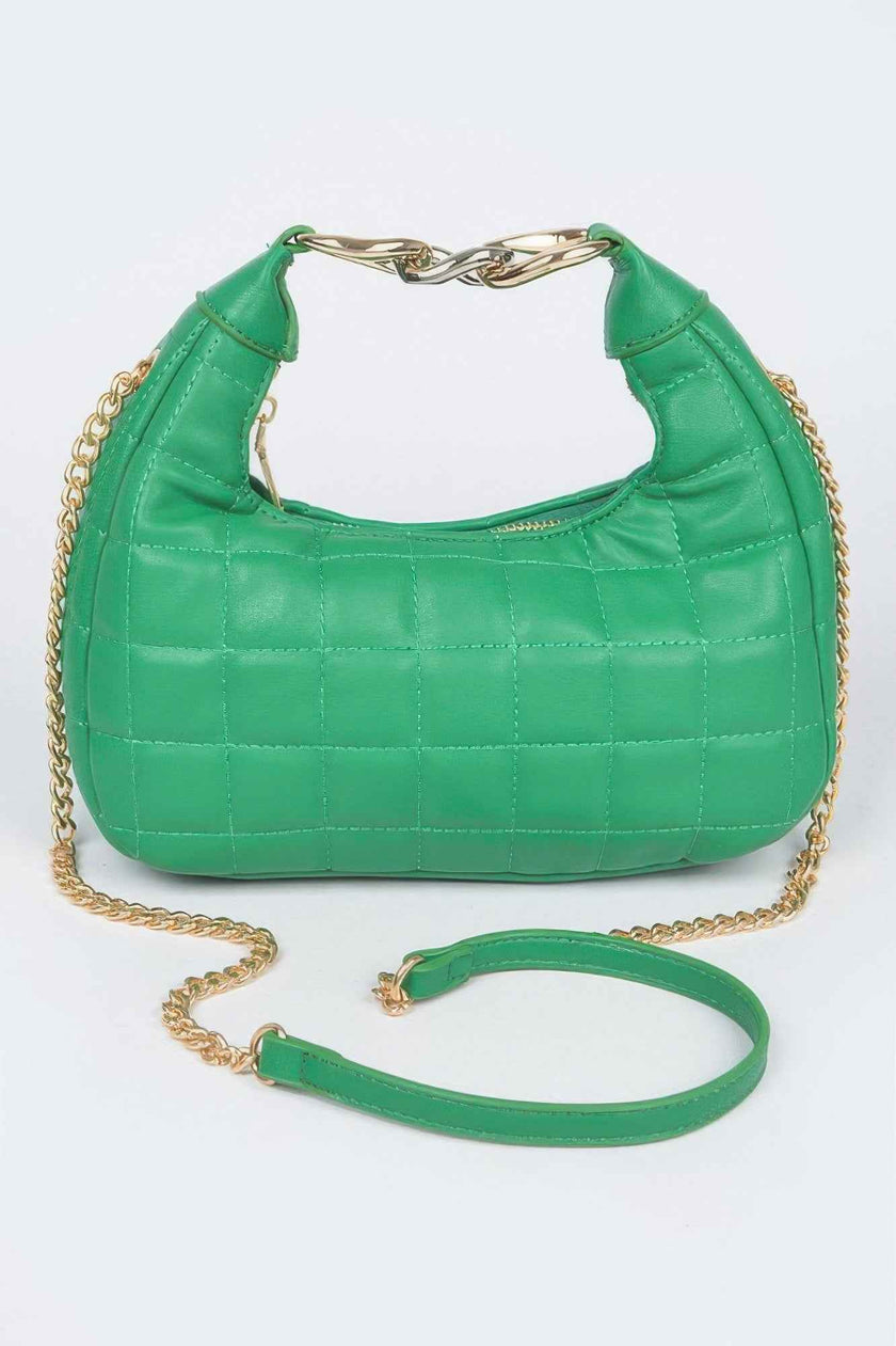 Quilted Faux Leather Hobo Bag