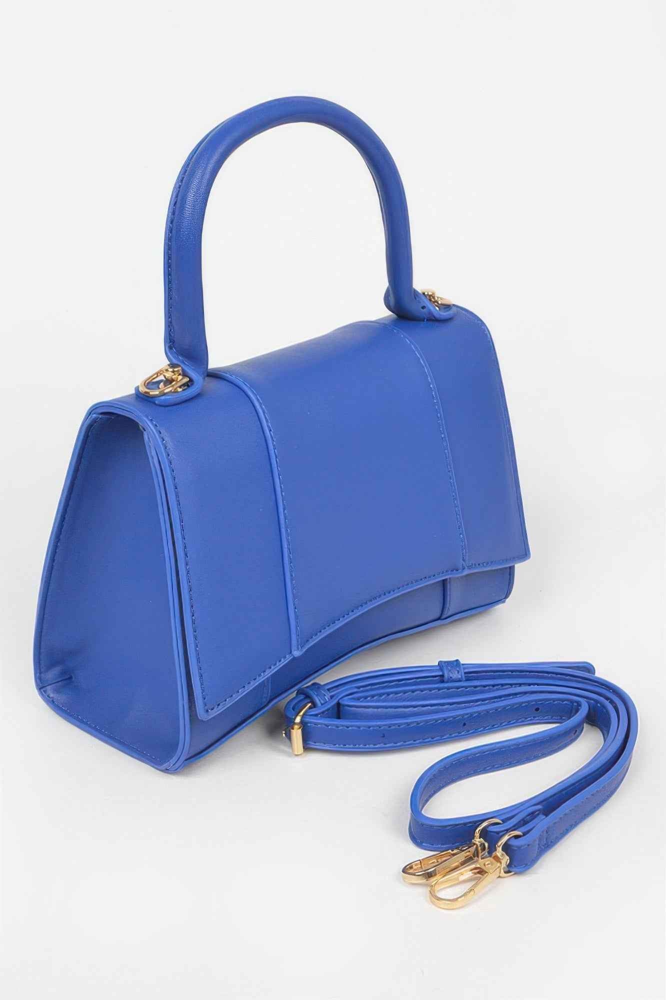 Faux Leather Top Handle Bag