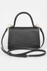 Faux Leather Top Handle Bag