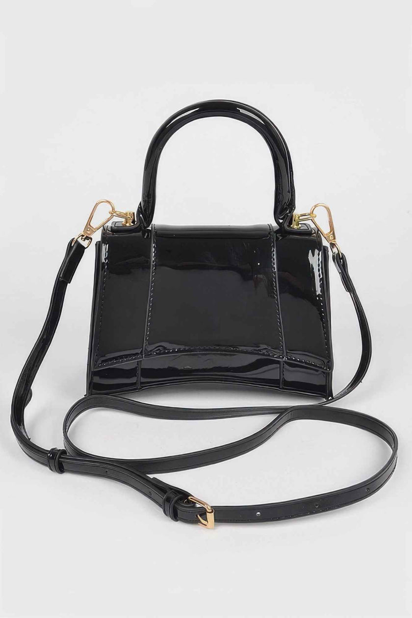 Enamel Top Handle Bag