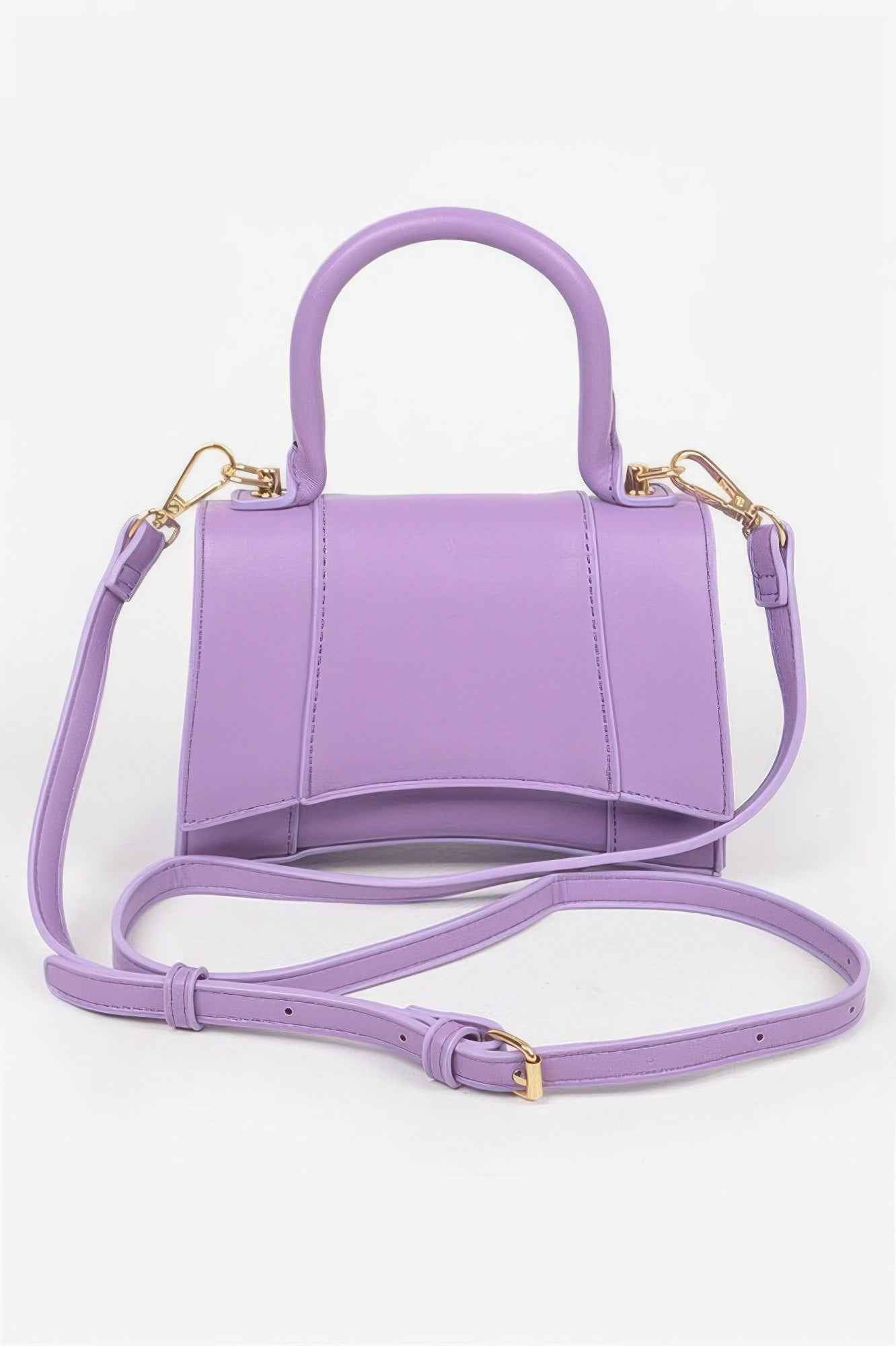 Faux Leather Top Handle Bag