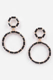 Double Circle Dangle Rhinestone Earring