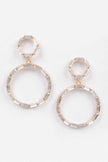 Double Circle Dangle Rhinestone Earring
