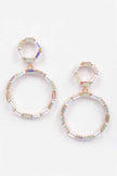 Double Circle Dangle Rhinestone Earring