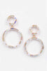 Double Circle Dangle Rhinestone Earring