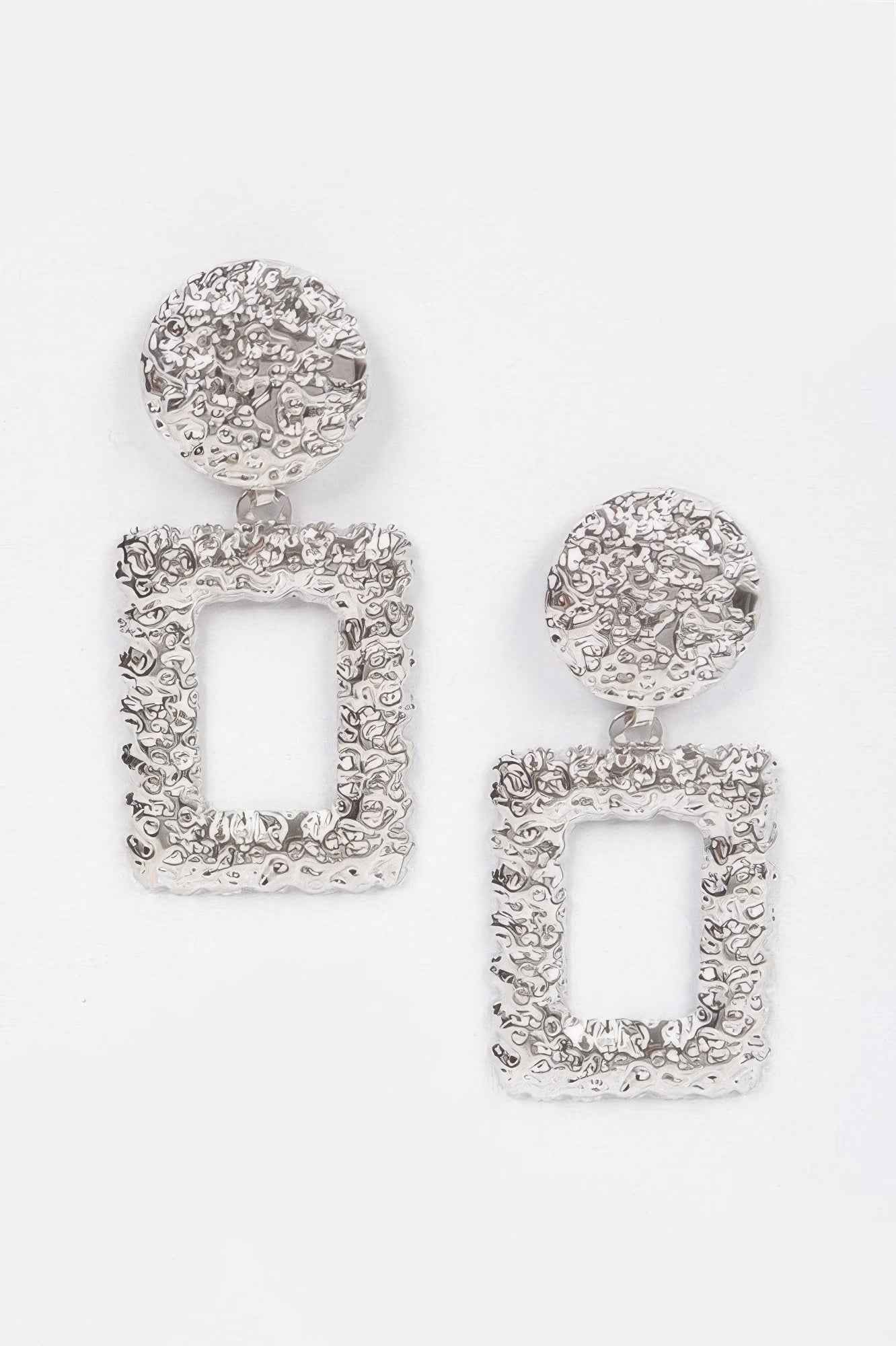 Hammered Multi Metal Earring