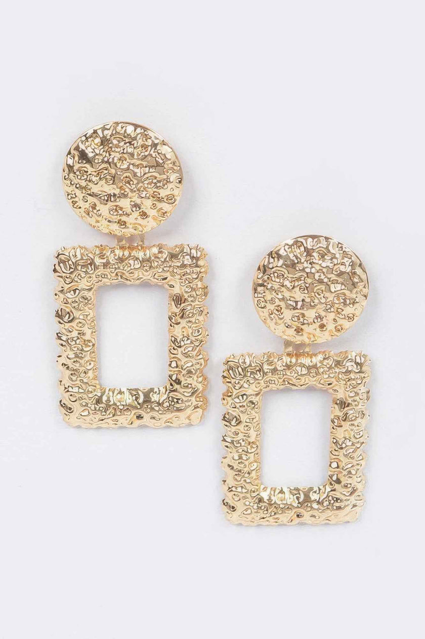 Hammered Multi Metal Earring