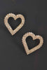 Heart Rhinestone Button Earring