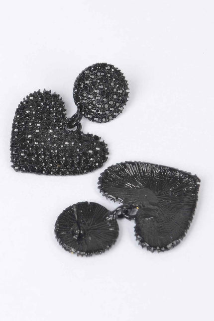 Heart Rhinestone Earrings