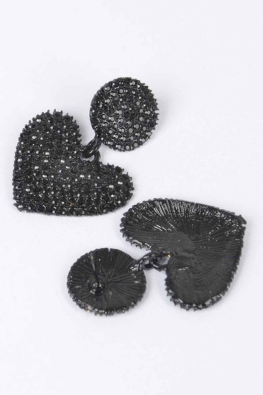 Heart Rhinestone Earrings