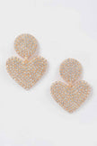 Heart Rhinestone Earrings
