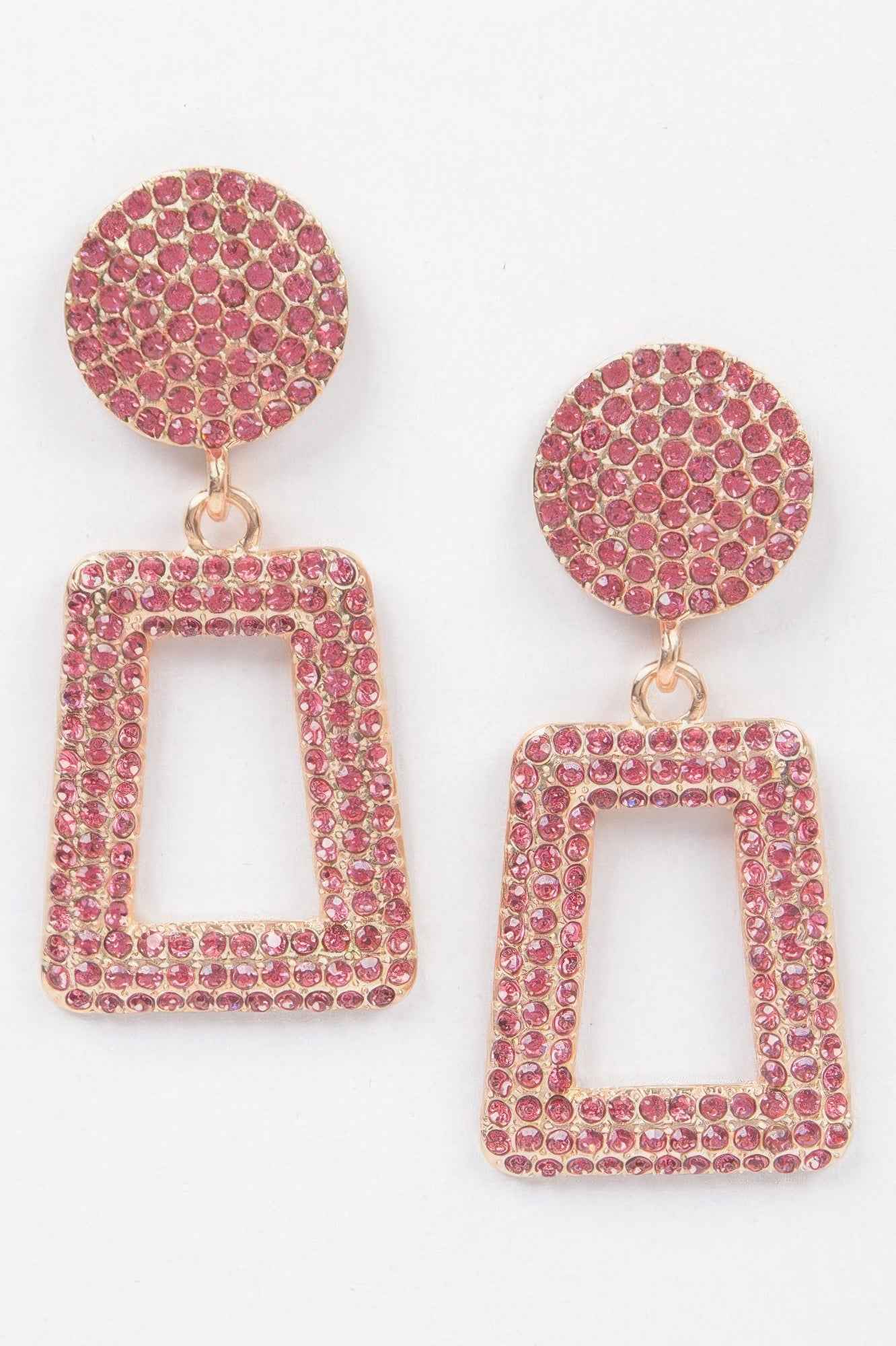 Glittered Beads Drop Earrings