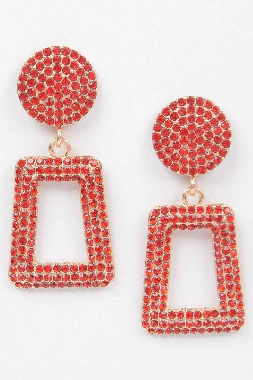 Glittered Beads Drop Earrings