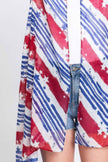 Diagonal Stripes & Stars American Flag Design Vest
