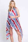 Diagonal Stripes & Stars American Flag Design Vest