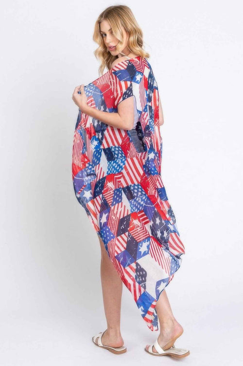 American Flag Multi Pattern Vest