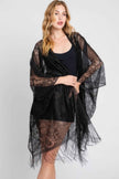 Floral Lace Kimono With Tassel