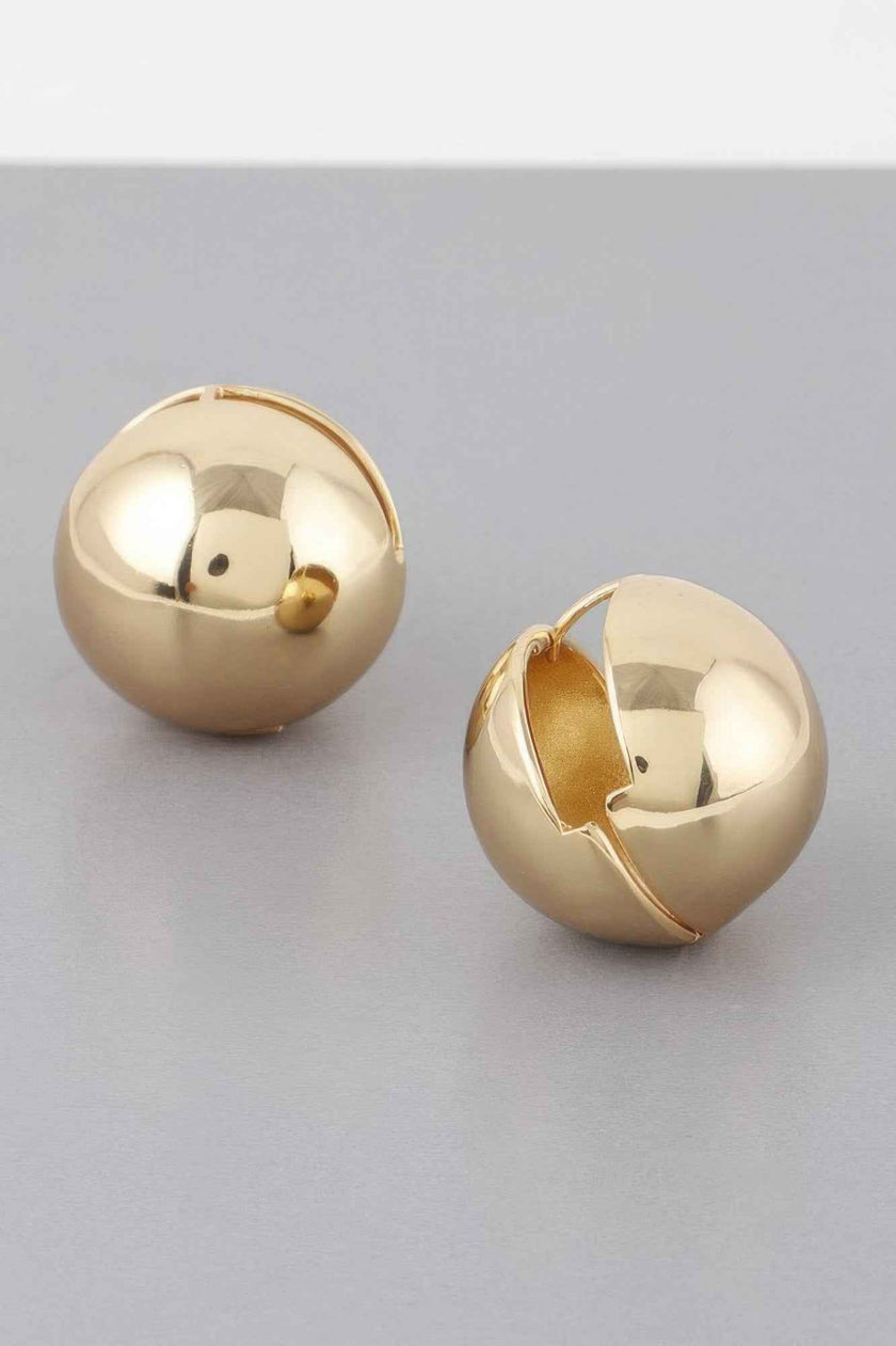 Shiny Shell Clasp Earrings