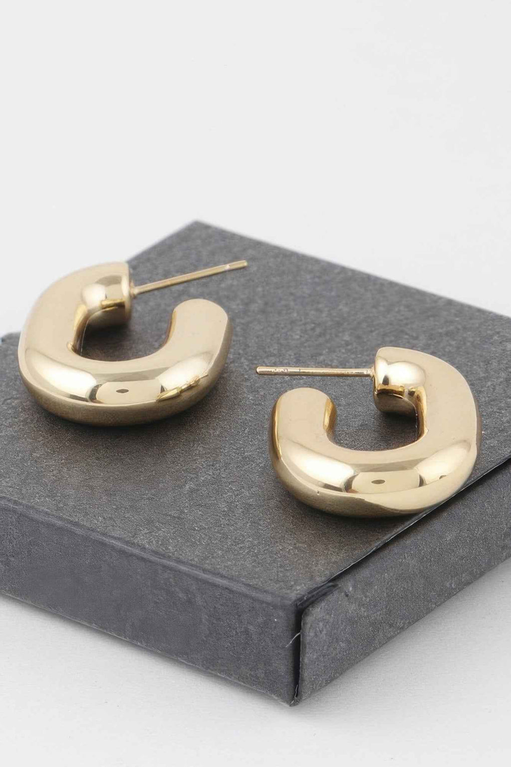 Shiny Link Chain Hoop Earrings