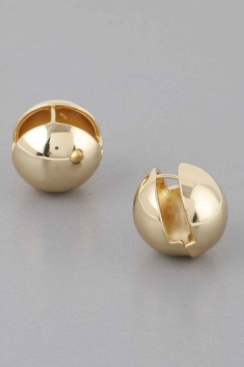 Shiny Ball Clasp Earrings