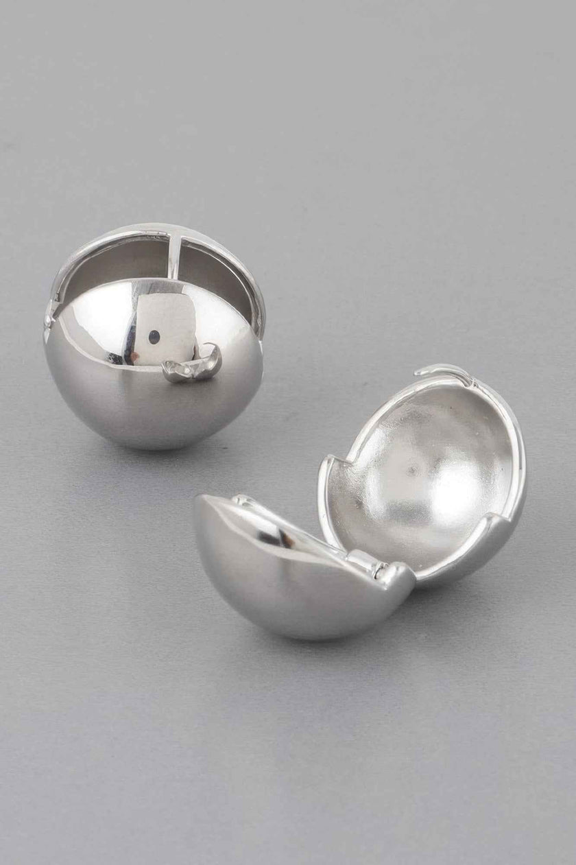 Shiny Ball Clasp Earrings