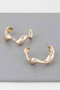 Liquid Wave Hoop Earrings