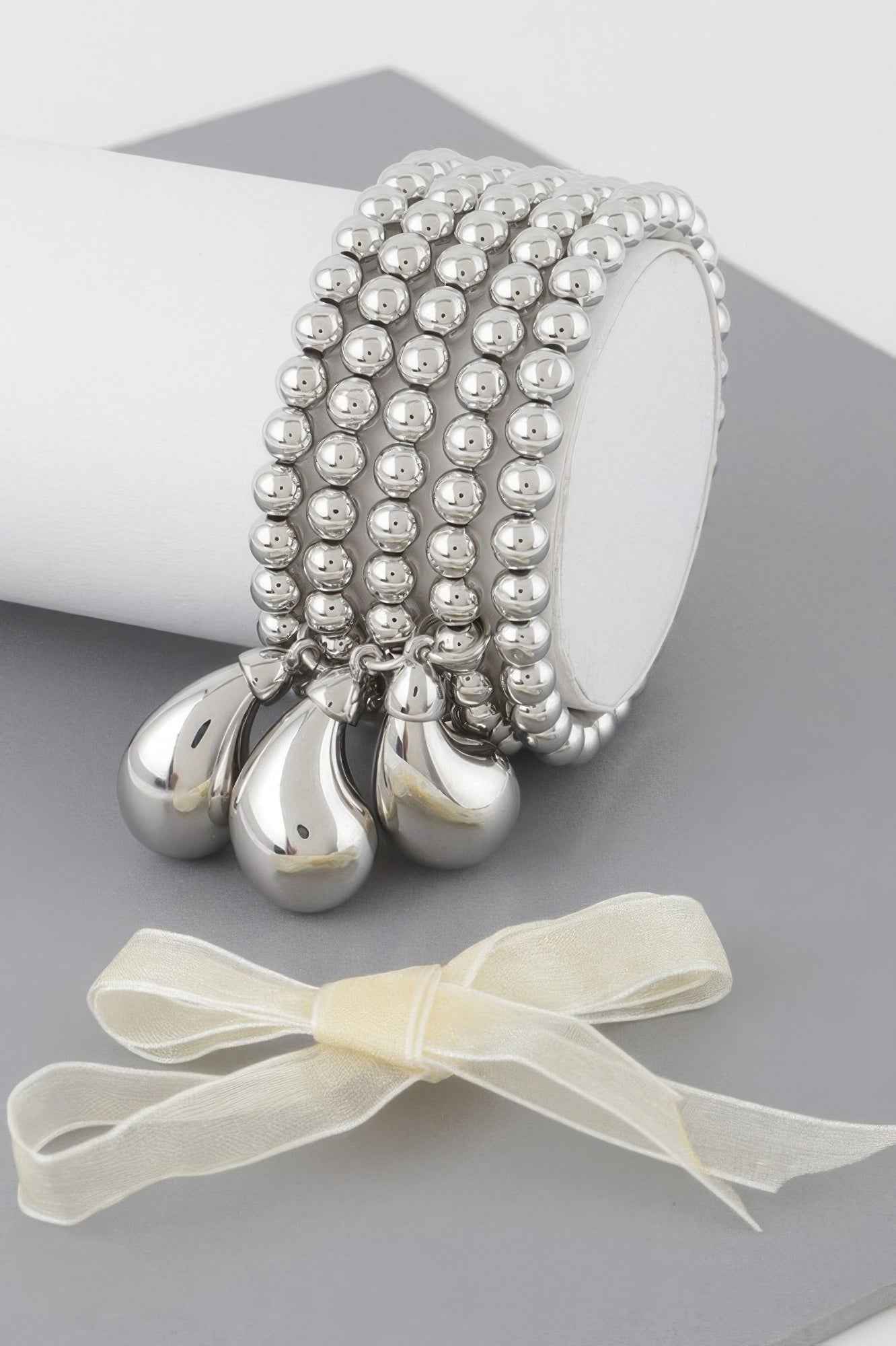 Beaded Triple Teardrop Bracelet