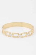 Ribbed Chain Clasp Bracelet