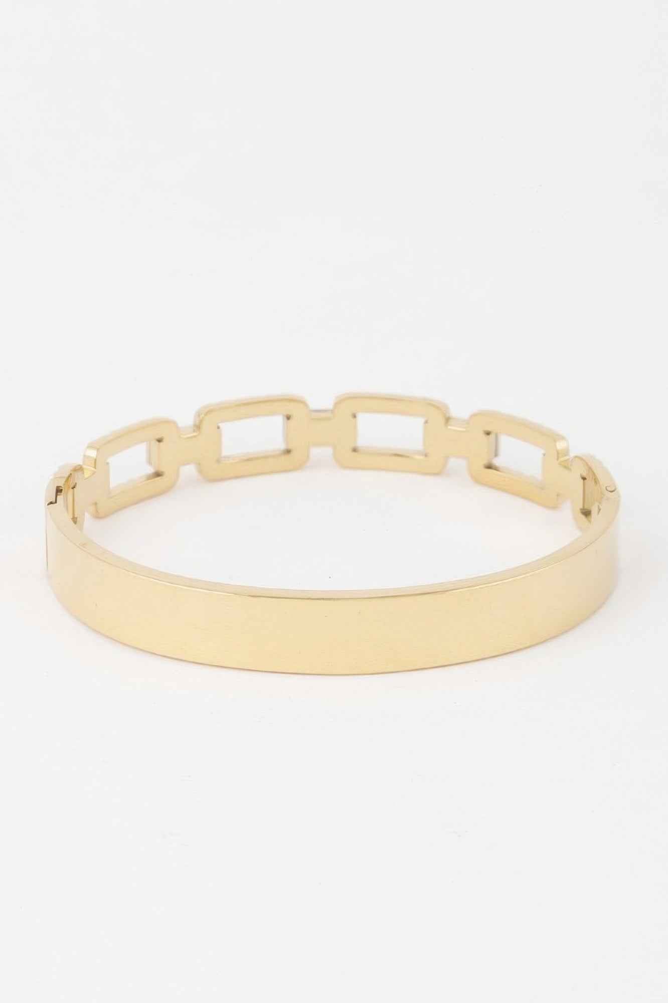 Ribbed Chain Clasp Bracelet