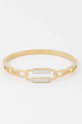 Jeweled Curb Chain Clasp Bracelet